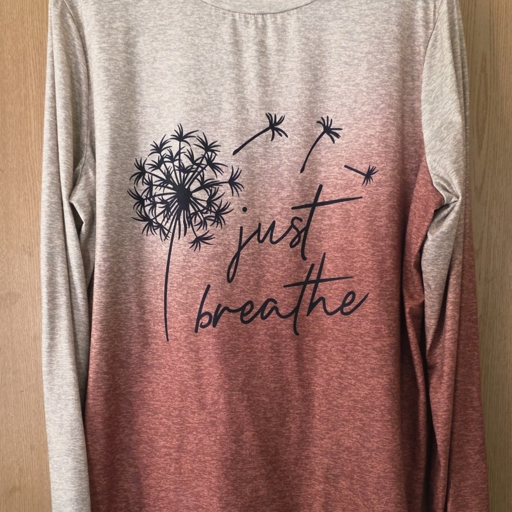 Just Breathe Graphic Long Sleeve Shirt